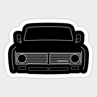 International Harvester IH Travelall / Travelette classic 1970s truck white outline graphic Sticker